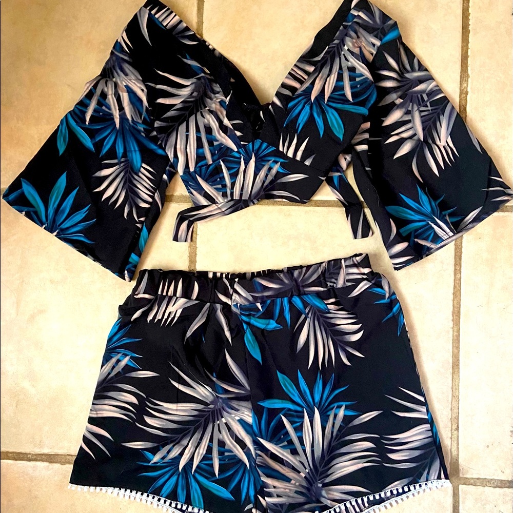Two piece Crop and Shorts Set